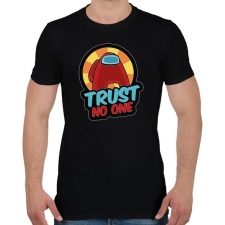 PRINTFASHION Among us trust no one - Férfi póló - Fekete férfi póló