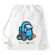 PRINTFASHION Among us trust no one  - Sportzsák, Tornazsák - Fehér tornazsák