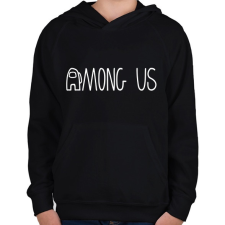 PRINTFASHION Among US - White - Gyerek kapucnis pulóver - Fekete gyerek pulóver, kardigán