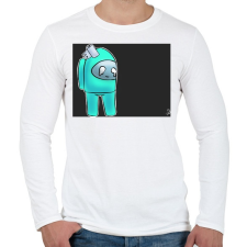 PRINTFASHION Among us WTF - Férfi hosszú ujjú póló - Fehér férfi póló