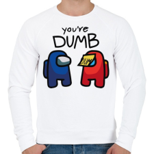 PRINTFASHION Among us You're dumb - hülye vagy - Férfi pulóver - Fehér férfi pulóver, kardigán