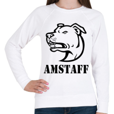 PRINTFASHION Amstaff 02 - Női pulóver - Fehér női pulóver, kardigán