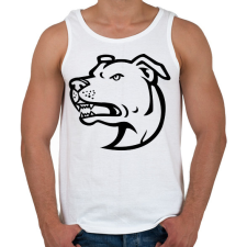 PRINTFASHION Amstaff - Férfi atléta - Fehér atléta, trikó