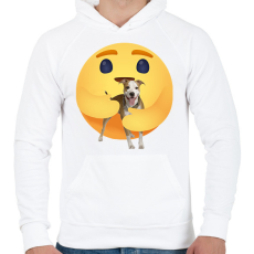 PRINTFASHION Amstaff - Férfi kapucnis pulóver - Fehér