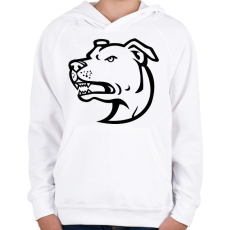 PRINTFASHION Amstaff - Gyerek kapucnis pulóver - Fehér