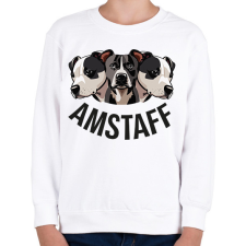 PRINTFASHION amstaff - Gyerek pulóver - Fehér gyerek pulóver, kardigán