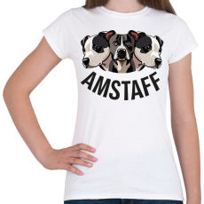 PRINTFASHION amstaff - Női póló - Fehér