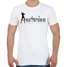 PRINTFASHION amsterdam-black-red - Férfi póló - Fehér