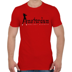PRINTFASHION amsterdam-black-white - Férfi póló - Piros