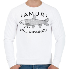 PRINTFASHION Amur Lamour Black-01 - Férfi pulóver - Fehér