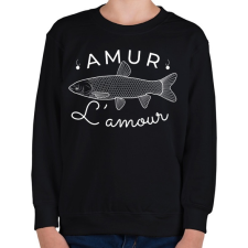 PRINTFASHION Amur Lamour White-02 - Gyerek pulóver - Fekete gyerek pulóver, kardigán