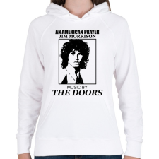 PRINTFASHION AN AMERICAN PRAYER-DRAW - Női kapucnis pulóver - Fehér női pulóver, kardigán