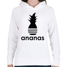 PRINTFASHION Ananas - Parody - Női kapucnis pulóver - Fehér női pulóver, kardigán