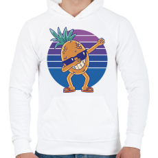 PRINTFASHION Ananász dab - Férfi kapucnis pulóver - Fehér