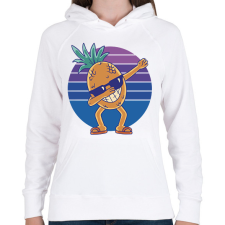 PRINTFASHION Ananász dab - Női kapucnis pulóver - Fehér női pulóver, kardigán