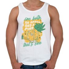 PRINTFASHION Ananász - Férfi atléta - Fehér atléta, trikó