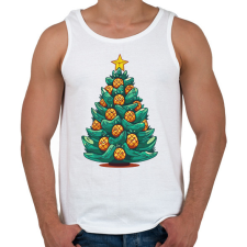 PRINTFASHION Ananászos karácsonyfa - Férfi atléta - Fehér atléta, trikó