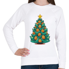 PRINTFASHION Ananászos karácsonyfa - Női pulóver - Fehér női pulóver, kardigán