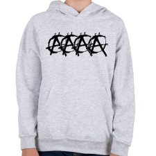 PRINTFASHION Anarchista audis - Gyerek kapucnis pulóver - Sport szürke gyerek pulóver, kardigán
