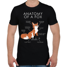 PRINTFASHION Anatomy of a fox - Férfi póló - Fekete férfi póló