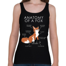 PRINTFASHION Anatomy of a fox - Női atléta - Fekete női trikó