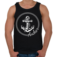 PRINTFASHION Anchor - Férfi atléta - Fekete atléta, trikó