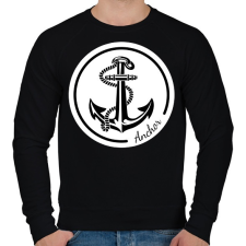 PRINTFASHION anchor - Férfi pulóver - Fekete férfi pulóver, kardigán