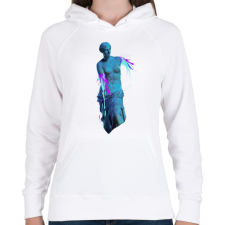PRINTFASHION Ancient accident - Női kapucnis pulóver - Fehér női pulóver, kardigán