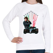 PRINTFASHION Andrea-Kimi-Antonelli - Női pulóver - Fehér női pulóver, kardigán