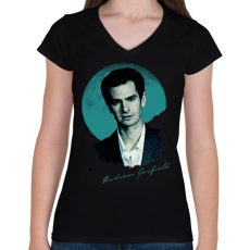 PRINTFASHION andrew garfield - Női V-nyakú póló - Fekete