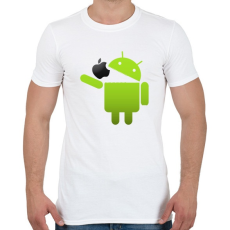 PRINTFASHION Android megeszi az almát - Férfi póló - Fehér