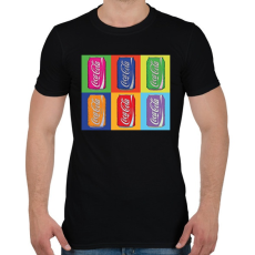 PRINTFASHION Andy Warhol - Coca cola - Férfi póló - Fekete