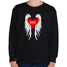 PRINTFASHION Angel - Gyerek pulóver - Fekete gyerek pulóver, kardigán