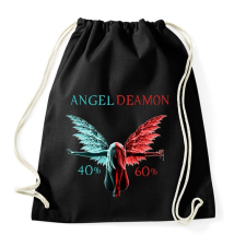 PRINTFASHION Angel vs deamon - Sportzsák, Tornazsák - Fekete tornazsák