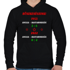 PRINTFASHION Anglia - Magyarország színes - Férfi kapucnis pulóver - Fekete férfi pulóver, kardigán