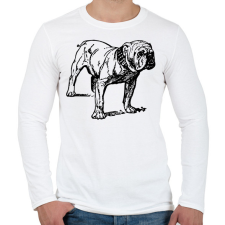 PRINTFASHION Angol buldog - English bulldog  - Férfi hosszú ujjú póló - Fehér férfi póló