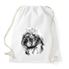 PRINTFASHION angol bulldog koronaval - Sportzsák, Tornazsák - Fehér