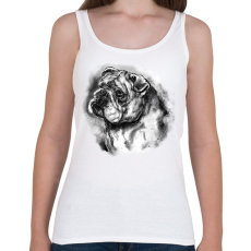 PRINTFASHION angol bulldog  - Női atléta - Fehér