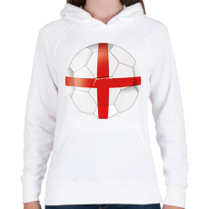 PRINTFASHION Angol labda - Női kapucnis pulóver - Fehér