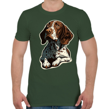 PRINTFASHION Angol vizsla pointer - Férfi póló - Katonazöld férfi póló