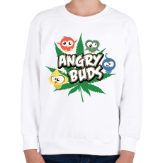 PRINTFASHION Angry Buds - Gyerek pulóver - Fehér