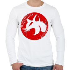 PRINTFASHION Angry cat - Férfi hosszú ujjú póló - Fehér férfi póló