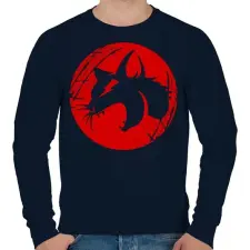 PRINTFASHION Angry cat - Férfi pulóver - Sötétkék férfi pulóver, kardigán