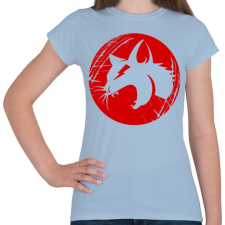 PRINTFASHION Angry cat - Női póló - Világoskék női póló