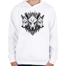 PRINTFASHION angry cerberus - Gyerek kapucnis pulóver - Fehér gyerek pulóver, kardigán
