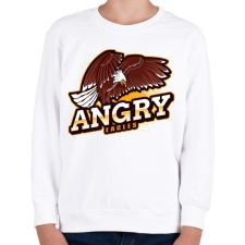 PRINTFASHION Angry Eagles - Gyerek pulóver - Fehér gyerek pulóver, kardigán