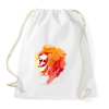 PRINTFASHION Angry lion - Sportzsák, Tornazsák - Fehér
