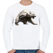 PRINTFASHION Angry Polar Bear - Férfi pulóver - Fehér férfi pulóver, kardigán