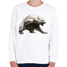 PRINTFASHION Angry Polar Bear - Gyerek pulóver - Fehér