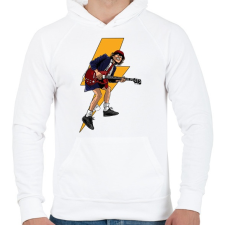 PRINTFASHION Angus - Férfi kapucnis pulóver - Fehér férfi pulóver, kardigán